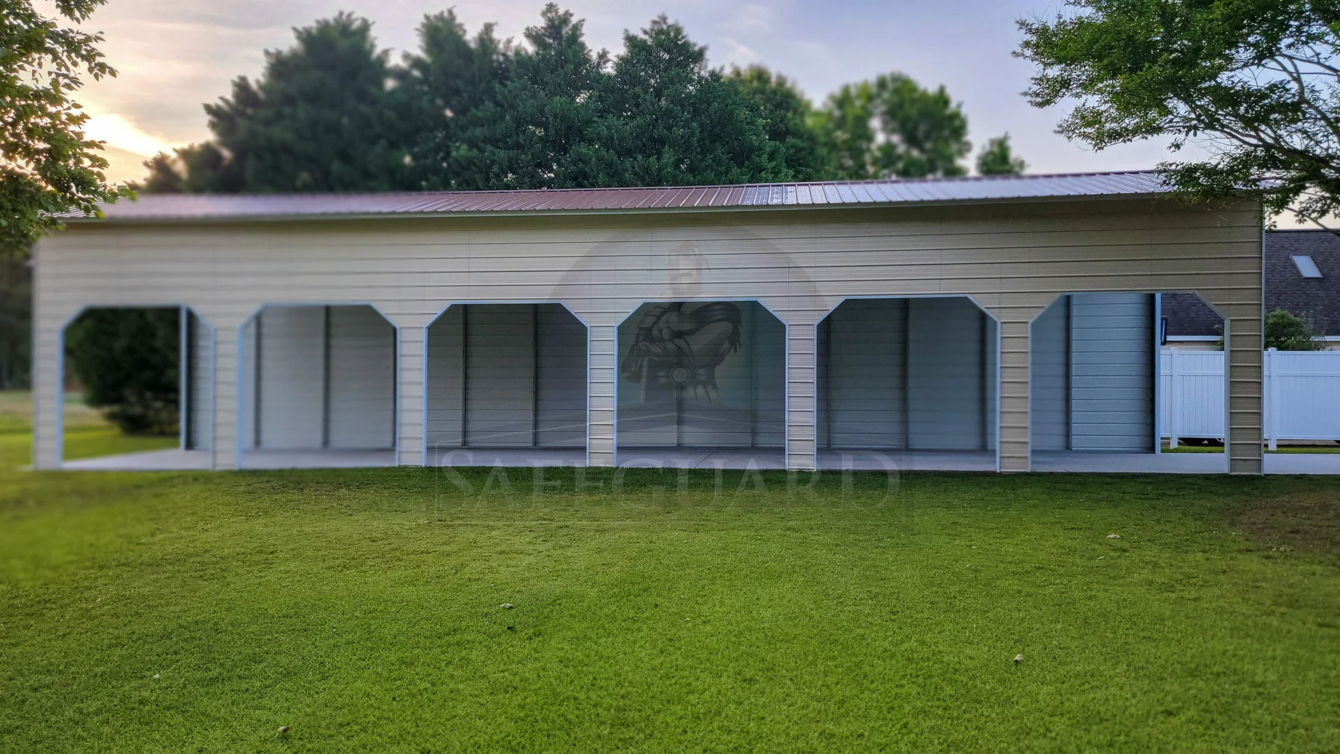 Cantilever Carport from side