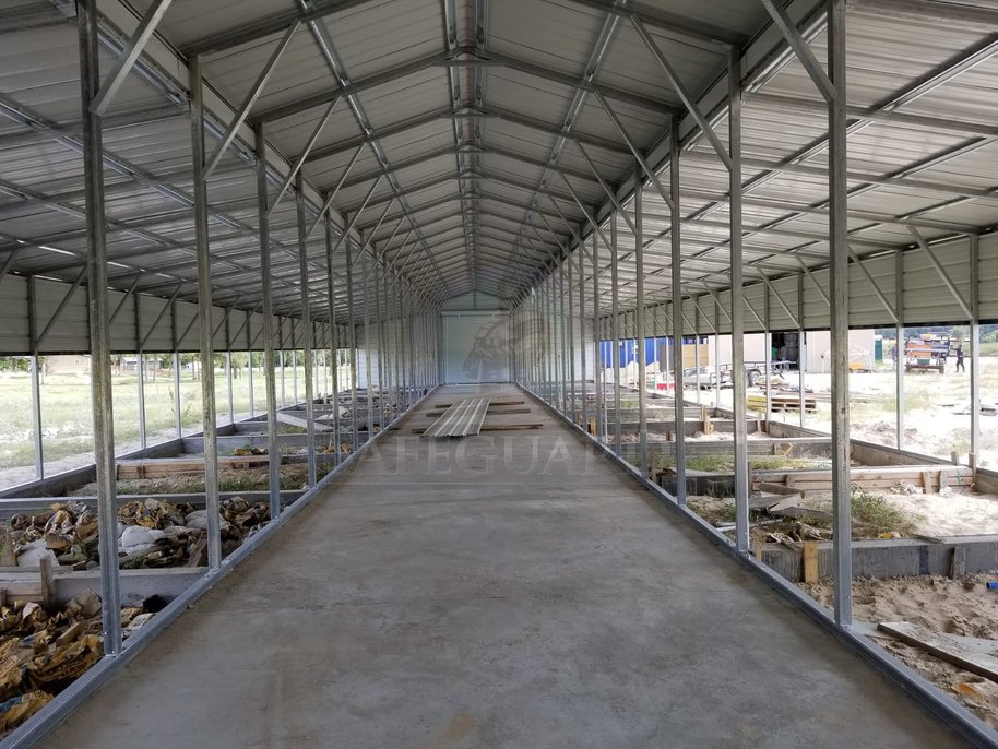 inside Commercial Livestock Barn