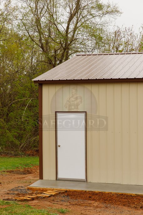 Side door of commercial building