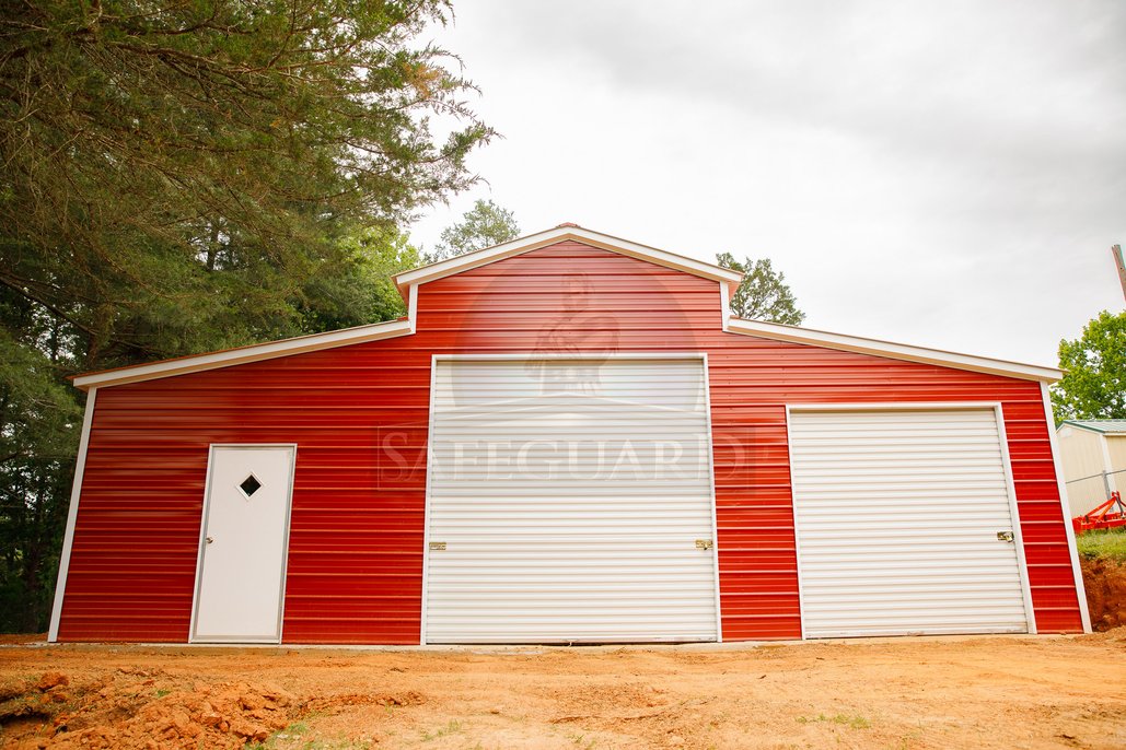 Front of metal barn