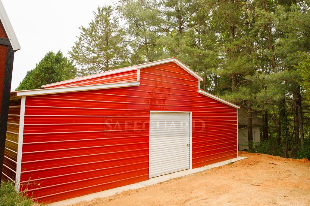 Back of metal barn