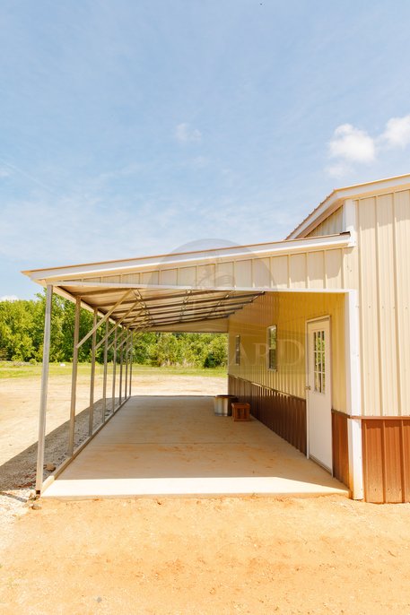 Triple car garage lean to