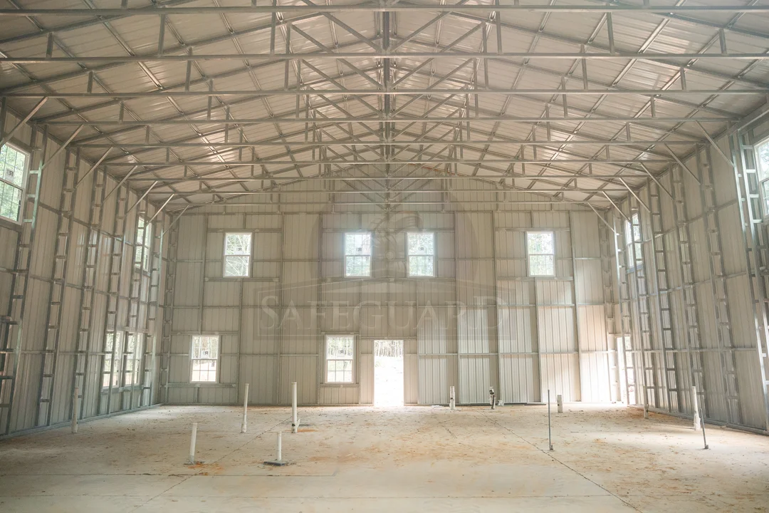 Inside metal barndominium