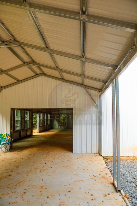 Metal barndominium entryway