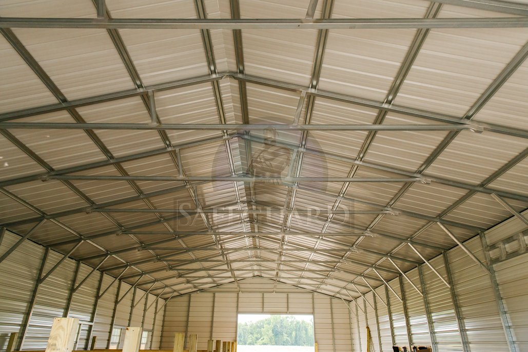 Bows, braces and hat channels in horse barn