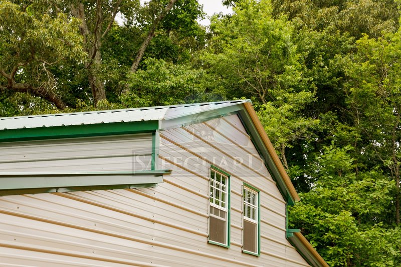 Metal Step-down barn vertical roof