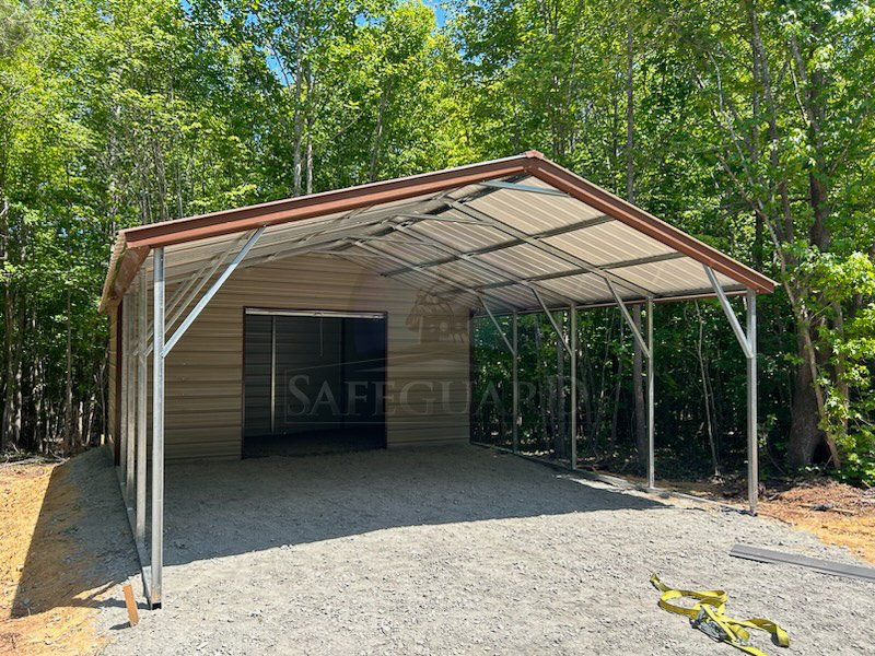 Far out view of attached carport