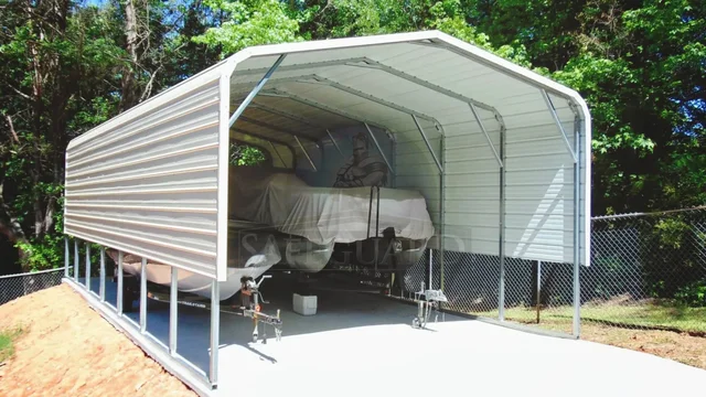 Full view of carport