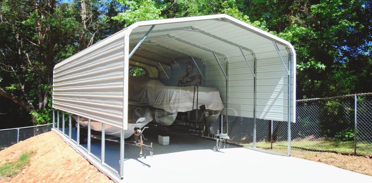 Full view of carport