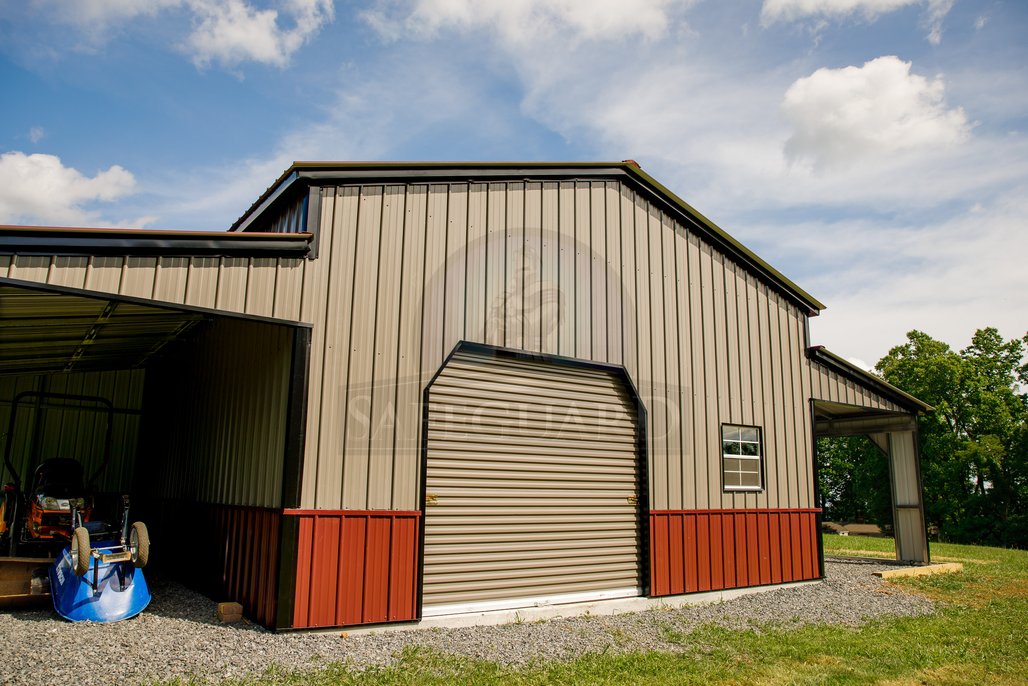 Close up of garage door